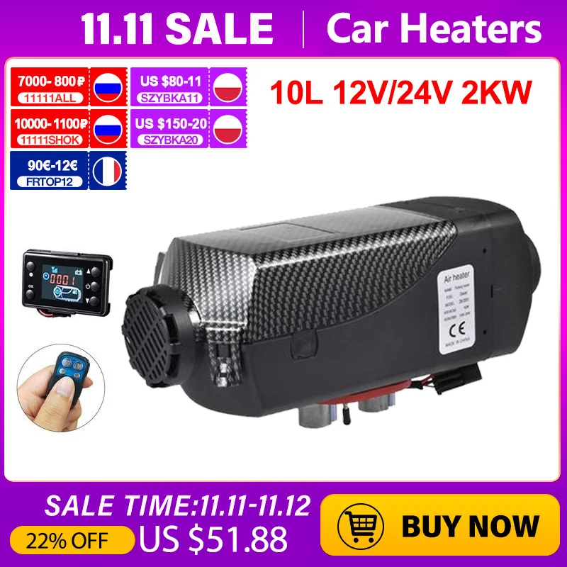 10L 2000W Car Heater Parking Heaters LCD Air Diesel Heaters 12V/24V Low Noise Air Diesel Heaters for Trucks/Camper Van/Boats/Bus
10L 2000W Car Heater Parking Heaters LCD Air Diesel Heaters 12V/24V Low Noise Air Diesel Heaters for Trucks/Camper Van/Boats/Bus