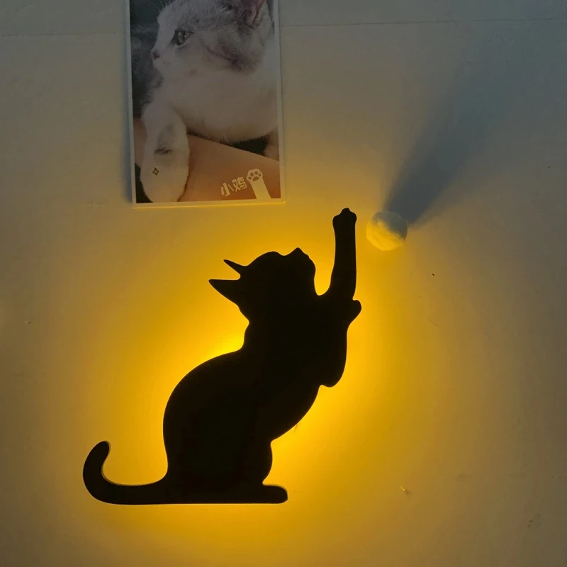 Cat Wall Lamp Mini Cartoon Animal Cat Dog Silhouette LED Kids Bedroom Decor Voice+Light Sensor Emergency Night Lights 10126
Cat Wall Lamp Mini Cartoon Animal Cat Dog Silhouette LED Kids Bedroom Decor Voice+Light Sensor Emergency Night Lights 10126