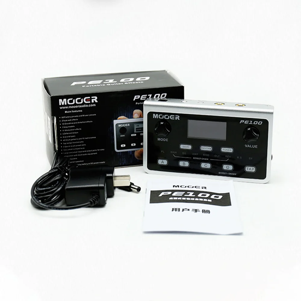 MOOER PE100 Guitar Effect Pedal Portable Multi-effect Processor 39 Effects 40 Drum Patterns 10 Metronomes Tap Tempo Guitar Parts
MOOER PE100 Guitar Effect Pedal Portable Multi-effect Processor 39 Effects 40 Drum Patterns 10 Metronomes Tap Tempo Guitar Parts
