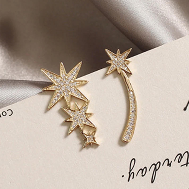 Women's New Fashion Star Earrings Cute Small Asymmetrical Stars Smicro-Inlaid Rhinestone Earrings Earrings Fine Jewelry
Women's New Fashion Star Earrings Cute Small Asymmetrical Stars Smicro-Inlaid Rhinestone Earrings Earrings Fine Jewelry