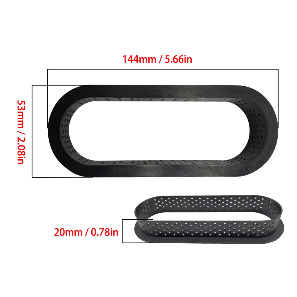 8PCS Black Cake Mold Perforated Cutter Oval-Shape Mousse Circle Ring Tart Tart Decorating Kitchen Accessories silicone mold
8PCS Black Cake Mold Perforated Cutter Oval-Shape Mousse Circle Ring Tart Tart Decorating Kitchen Accessories silicone mold