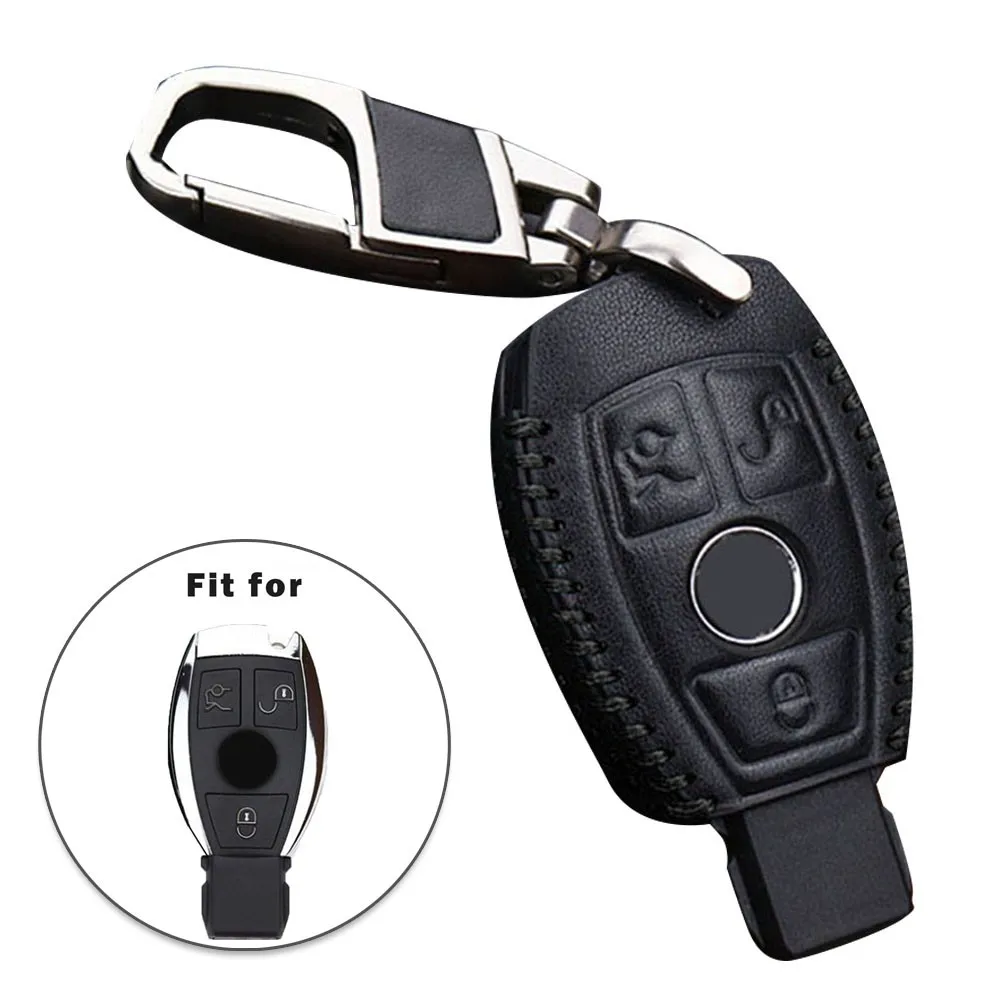 3-button Car Key Cover Bag Accessories Black Fob Leather Smart New Practical Durable
3-button Car Key Cover Bag Accessories Black Fob Leather Smart New Practical Durable
