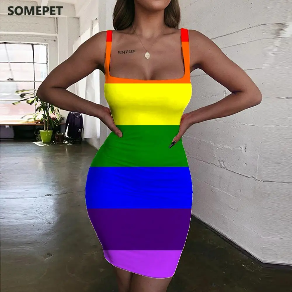SOMEPET Rainbow Dress Women Colorful Sundress Art Halter Sleeveless Harajuku 3d Print Womens Clothing Club Short Beach Femme
SOMEPET Rainbow Dress Women Colorful Sundress Art Halter Sleeveless Harajuku 3d Print Womens Clothing Club Short Beach Femme