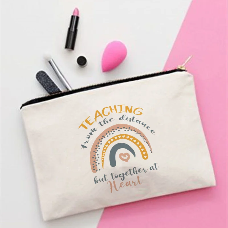 Women Teaching from the distance but together at heart rainbow Make up bag Fashion Women Bag for Storage Bag gift for Lady Bag
Women Teaching from the distance but together at heart rainbow Make up bag Fashion Women Bag for Storage Bag gift for Lady Bag