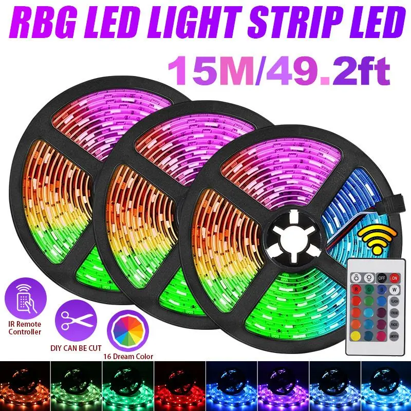 Рождественсветодиодный Светодиодная лента 5050, 12 В постоянного тока, Светодиодная лента RGB 15 м s, гибкая лента фута, светодиодная ленсветильн... 
Рождественсветодиодный Светодиодная лента 5050, 12 В постоянного тока, Светодиодная лента RGB 15 м s, гибкая лента фута, светодиодная ленсветильн...