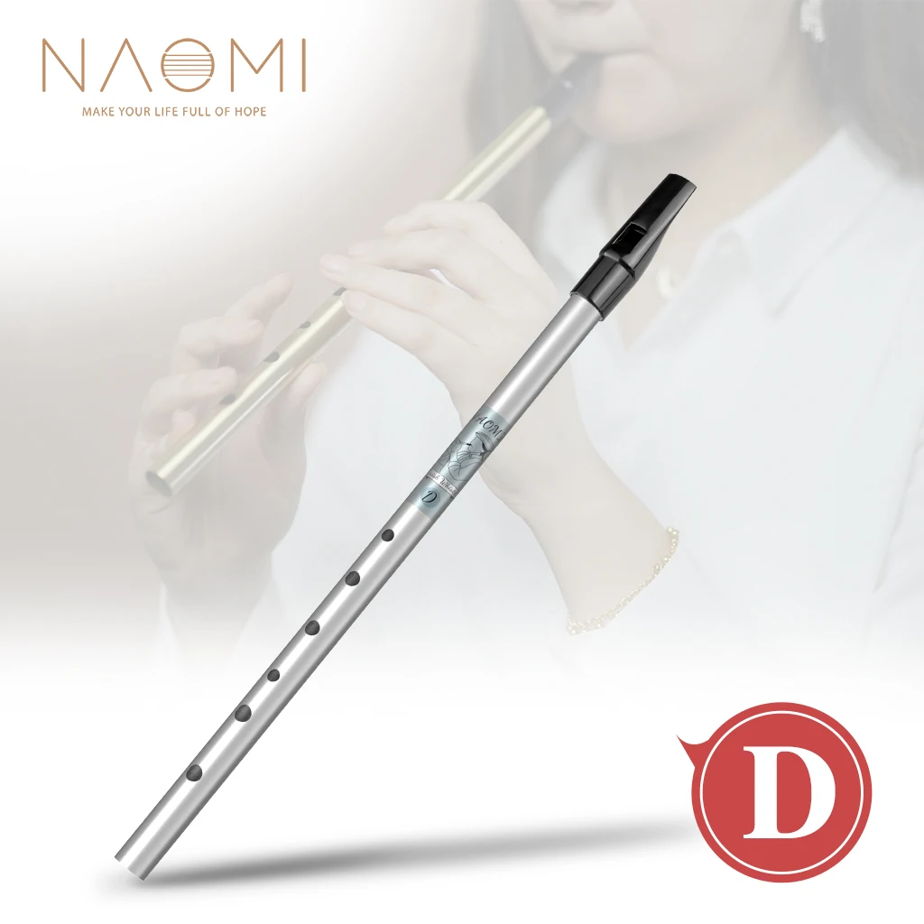 NAOMI High D ирландский свисток с посеребренной алюминиевой трубкой шестью