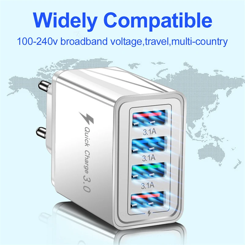 Quick Charger 3.0 USB Charger For iphone Samsung Huawei Xiamomi note Tablet EU Plug Wall Mobile Phone Charger Adapter Fast Char
Quick Charger 3.0 USB Charger For iphone Samsung Huawei Xiamomi note Tablet EU Plug Wall Mobile Phone Charger Adapter Fast Char