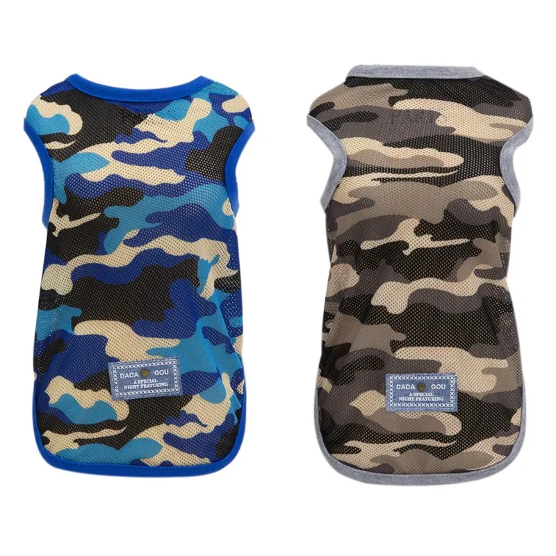 Жилет для домашних животных, кошек и собак, тонкий солнцезащитный Камуфляжный сетчатый жилет из полиэстера, удобная Дизайнерская одежда 
Жилет для домашних животных, кошек и собак, тонкий солнцезащитный Камуфляжный сетчатый жилет из полиэстера, удобная Дизайнерская одежда