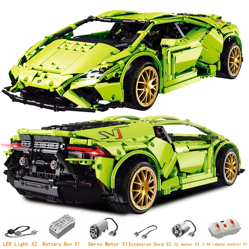 New High-Tech RC Super Sport Car Lamborghinied SVJ Building Blocks MOC Classic Vehicle Model Bricks Boys Toys for Kids Gifts
New High-Tech RC Super Sport Car Lamborghinied SVJ Building Blocks MOC Classic Vehicle Model Bricks Boys Toys for Kids Gifts