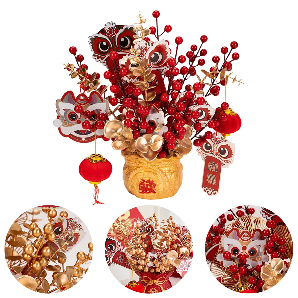 1 Set Spring Festival Fake Flower Bonsai Chinese New Year Holly Fake Flower Bonsai Table Ornament Home Decoration 2022 New Year
1 Set Spring Festival Fake Flower Bonsai Chinese New Year Holly Fake Flower Bonsai Table Ornament Home Decoration 2022 New Year