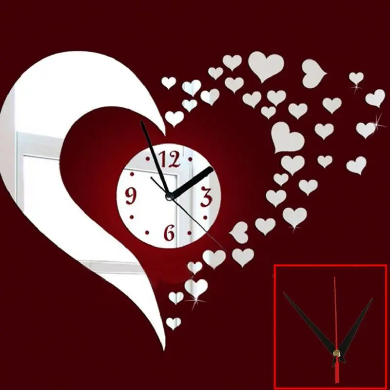 New DIY Home Modern 3D Mirror Wall Clock Love Sticker Home Living Room Decor LXAC
New DIY Home Modern 3D Mirror Wall Clock Love Sticker Home Living Room Decor LXAC