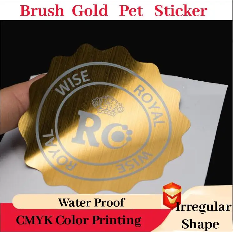 Personalized Logo Brand Name Brush Gold and Silver Pet Vinyl Water Proof Sticker Label For Small Business
Personalized Logo Brand Name Brush Gold and Silver Pet Vinyl Water Proof Sticker Label For Small Business
