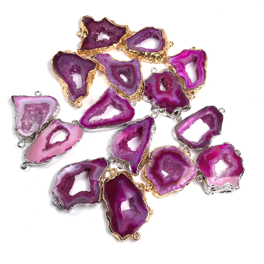 New Irregular Gold-Plated Agates Natural Stone Connector For Jewelry Making Bracelets Craft Accessories Gift Size 16x30-20x45mm
New Irregular Gold-Plated Agates Natural Stone Connector For Jewelry Making Bracelets Craft Accessories Gift Size 16x30-20x45mm
