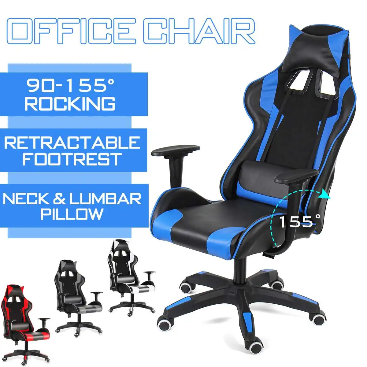 WCG Gaming Chair Computer Chair Office Chair Furniture Lying Household Chair Racing Gamer Chairs Desk Chair Recliner Armchair
WCG Gaming Chair Computer Chair Office Chair Furniture Lying Household Chair Racing Gamer Chairs Desk Chair Recliner Armchair