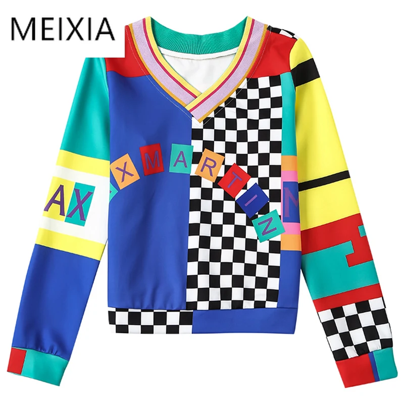 MEIXIA Spring Summer Women Sweatshirts Streetwear Print Polyester V-neck Pullovers Full Sleeve Casual Tops Thin Sweatshirts 
MEIXIA Spring Summer Women Sweatshirts Streetwear Print Polyester V-neck Pullovers Full Sleeve Casual Tops Thin Sweatshirts