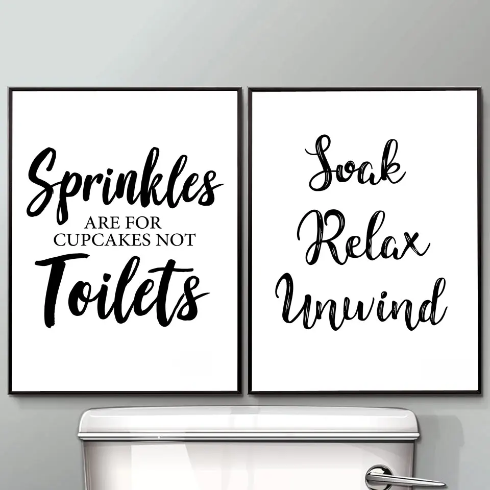 Funny bathroom rules signs Nordic black and white poster print toilet humor pictures bathroom home decoration
Funny bathroom rules signs Nordic black and white poster print toilet humor pictures bathroom home decoration
