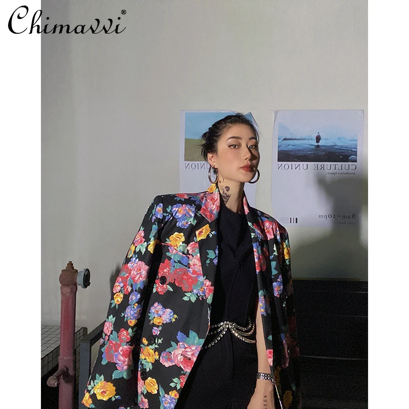 Long Sleeve Printing Suit Jacket Women's Autumn Winter Korean Black Loose Blazer Female Fashion Single Breasted Casual Coat
Long Sleeve Printing Suit Jacket Women's Autumn Winter Korean Black Loose Blazer Female Fashion Single Breasted Casual Coat