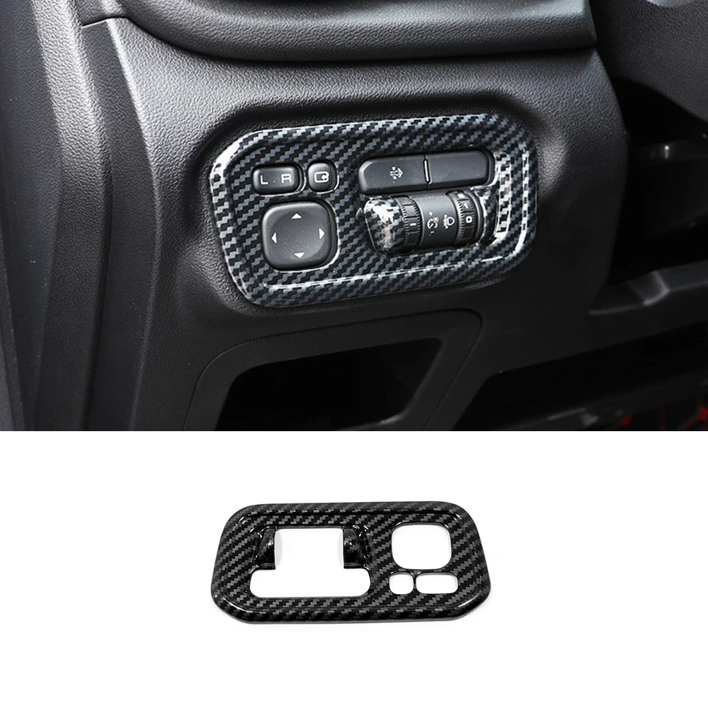 

Carbon Car Left Control Headlight Adjustment Switch Decor Sticker Cover For Great Wall Cannon Gwm Poer Ute 2021 2022 Accessories