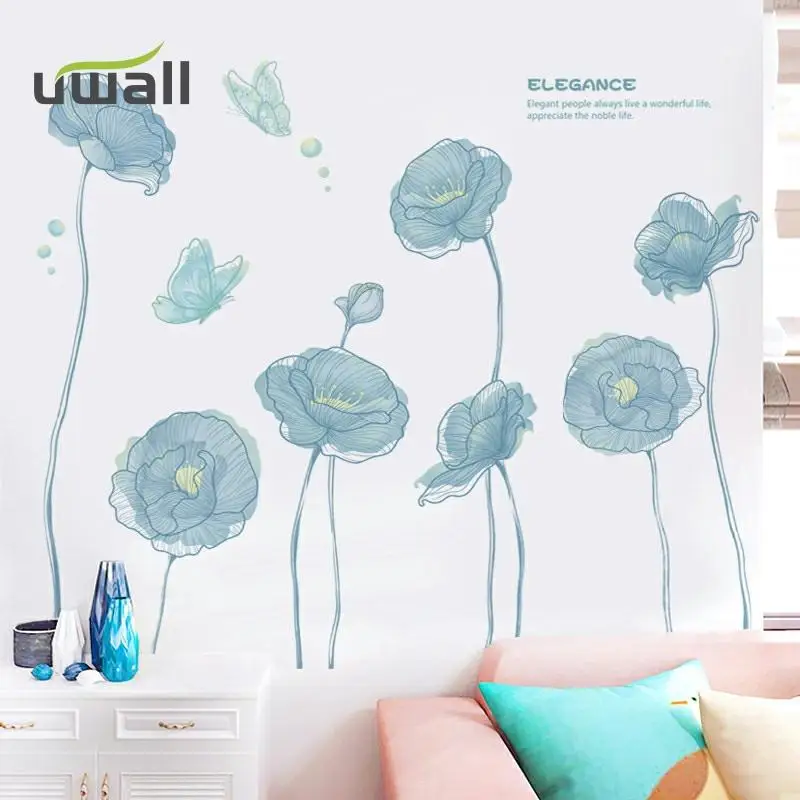 Romantic Blue Flower Wall Stickers Background Wall Decor Bedroom Decoration Living Room Decor Self-Adhesive Home Decor Stickers
Romantic Blue Flower Wall Stickers Background Wall Decor Bedroom Decoration Living Room Decor Self-Adhesive Home Decor Stickers
