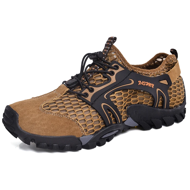 Summer Breathable Men Hiking Shoes Suede + Mesh Outdoor Men Sneakers Climbing Shoes Men Sport Shoes Quick-dry Water Shoes
Summer Breathable Men Hiking Shoes Suede + Mesh Outdoor Men Sneakers Climbing Shoes Men Sport Shoes Quick-dry Water Shoes