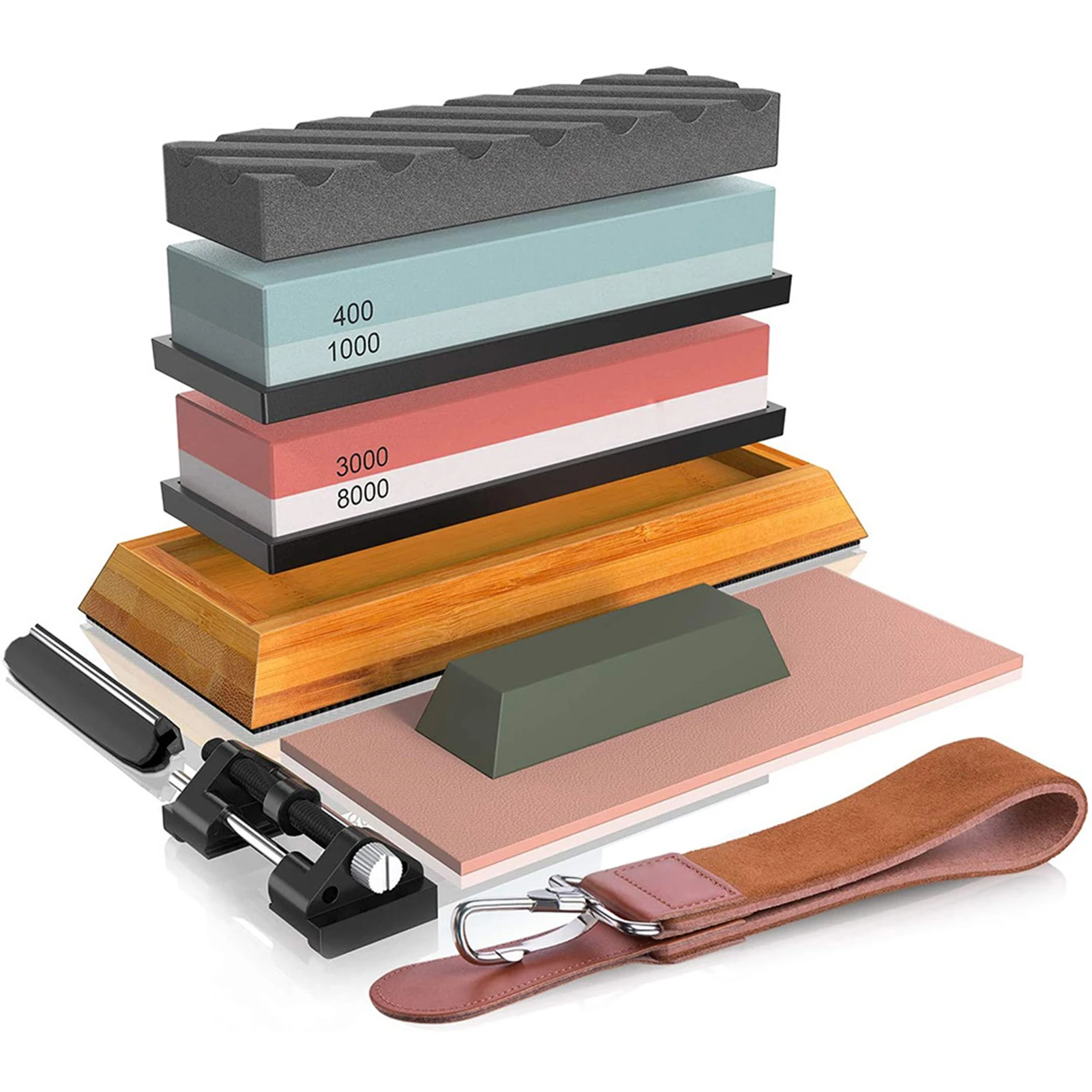 NEW2022 NEW knife sharpener 400/1000 3000/80000 Grit White Corundum Whetstone grinding stone Angel Guide Set for Cutter
NEW2022 NEW knife sharpener 400/1000 3000/80000 Grit White Corundum Whetstone grinding stone Angel Guide Set for Cutter