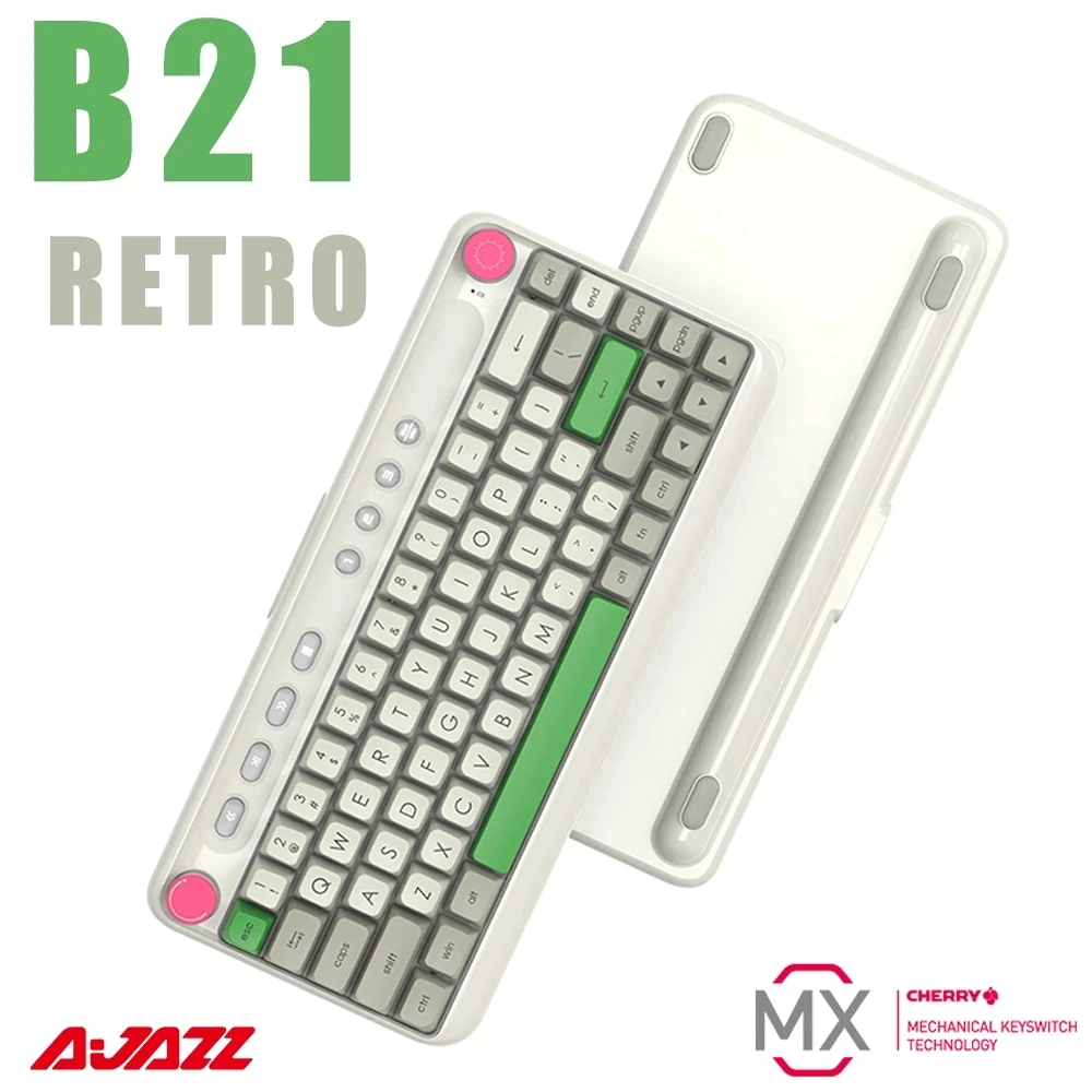 AJAZZ B21 5.0 BT Mechanical Keyboard 68 Keys Red Blue Brown Cherry Switch Keyboards White Backlit Ergonomic For PC Gamer Laptop
AJAZZ B21 5.0 BT Mechanical Keyboard 68 Keys Red Blue Brown Cherry Switch Keyboards White Backlit Ergonomic For PC Gamer Laptop