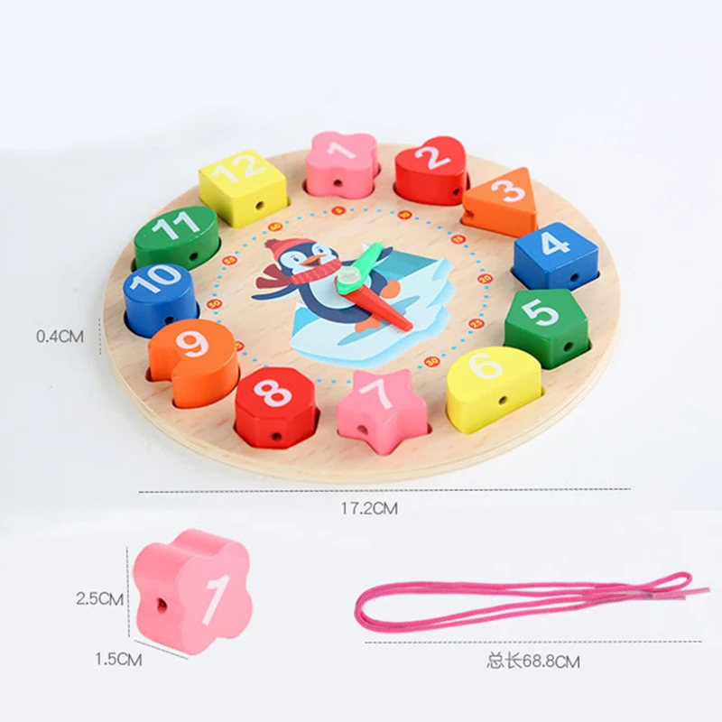 Toys Kids Wooden Puzzle Clock Education Beaded Shape Cognition Learning Toy For Children Preschool Clock Teaching Aid
Toys Kids Wooden Puzzle Clock Education Beaded Shape Cognition Learning Toy For Children Preschool Clock Teaching Aid