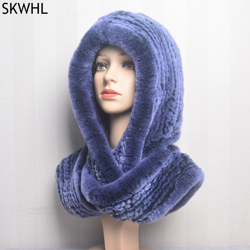 Hat Women New Knitted Real Rex Rabbit Fur Hat Hooded Scarf Winter hats for Woman Cap Warm Natural Fur Hat With Neck Scarves
Hat Women New Knitted Real Rex Rabbit Fur Hat Hooded Scarf Winter hats for Woman Cap Warm Natural Fur Hat With Neck Scarves