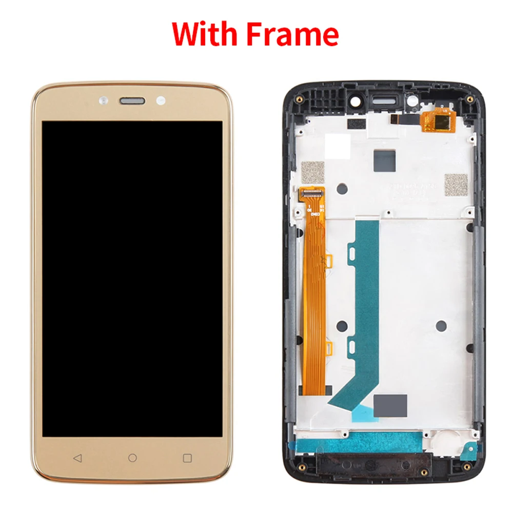 Оригинальный ЖК-дисплей для Moto C Plus с рамкой XT1721 XT1722 сенсорным экраном и