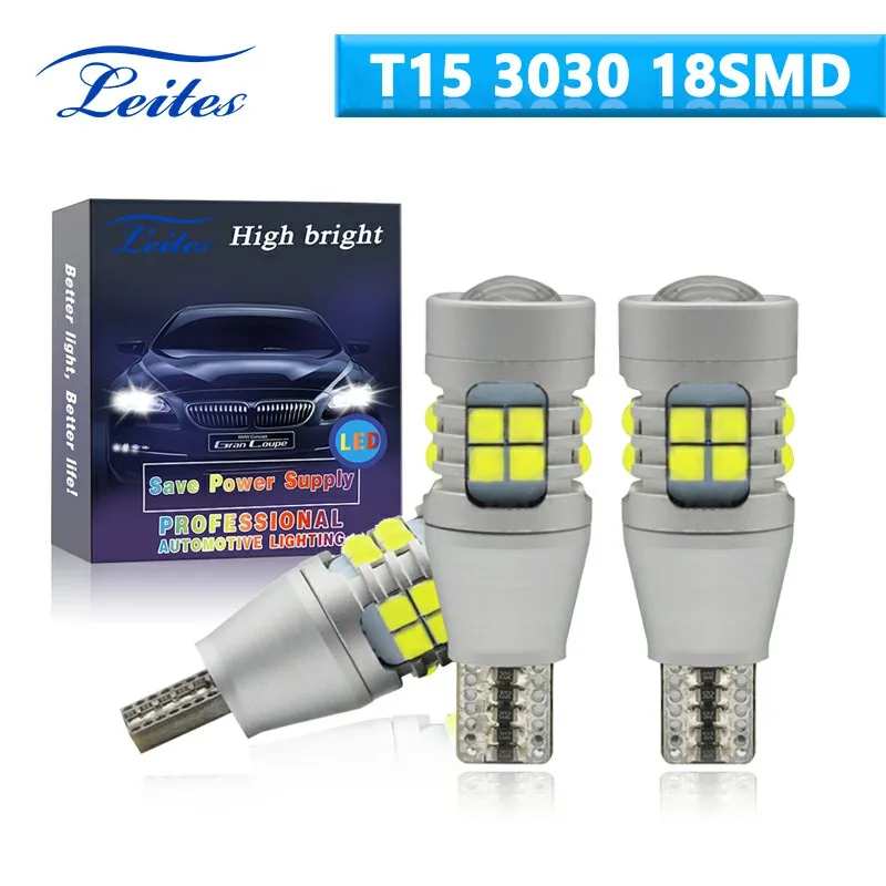 

2PCS Canbus T15 W16W 3030 18SMD Car Auto Led Light Bulb OBC Error Free High Bright Chips Reverse Backup Daytime Running Lamp