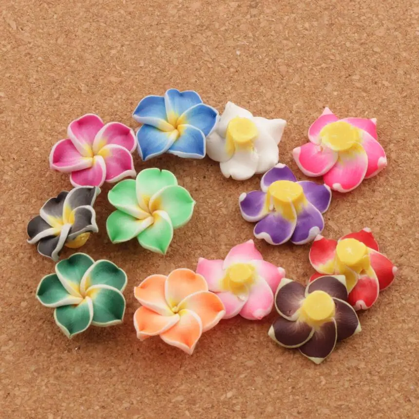 60PCS Colorful Clay Lily Flower Plumeria Rubra Flower Beads Spacers Jewelry Findings L3001 30x30mm
60PCS Colorful Clay Lily Flower Plumeria Rubra Flower Beads Spacers Jewelry Findings L3001 30x30mm