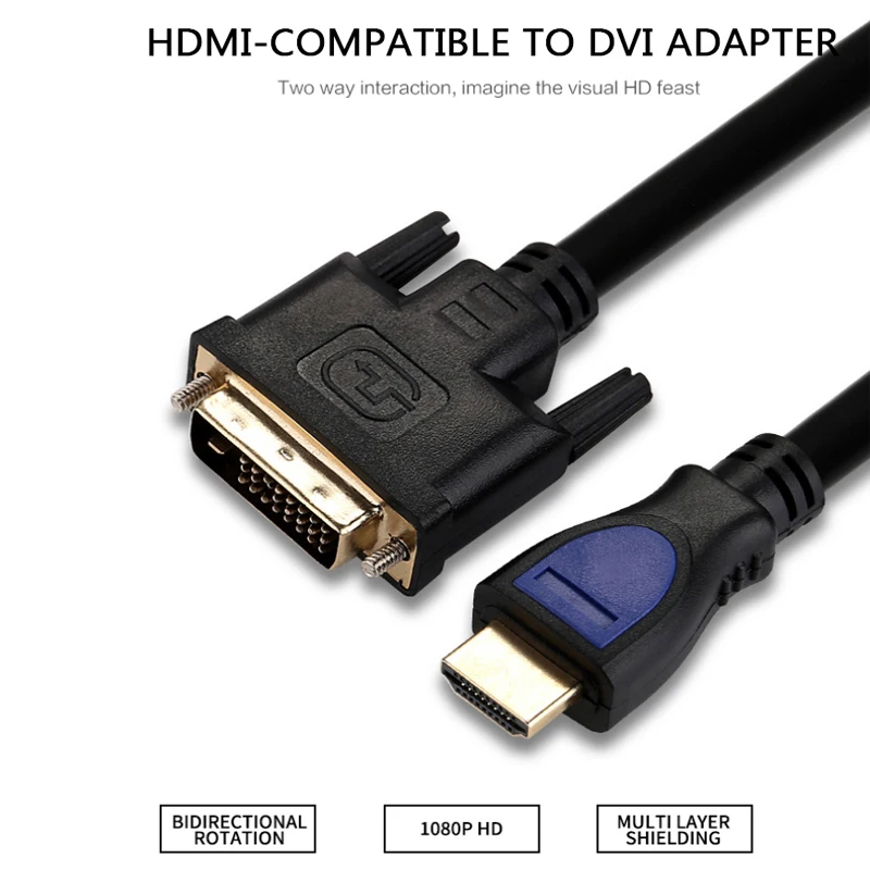 

DVI-D 24 + 1 Pin АДАПТЕРНЫЕ кабели 1080P HDMI к DVI HDMI кабель для LCD DVD 1,5 м/3 м