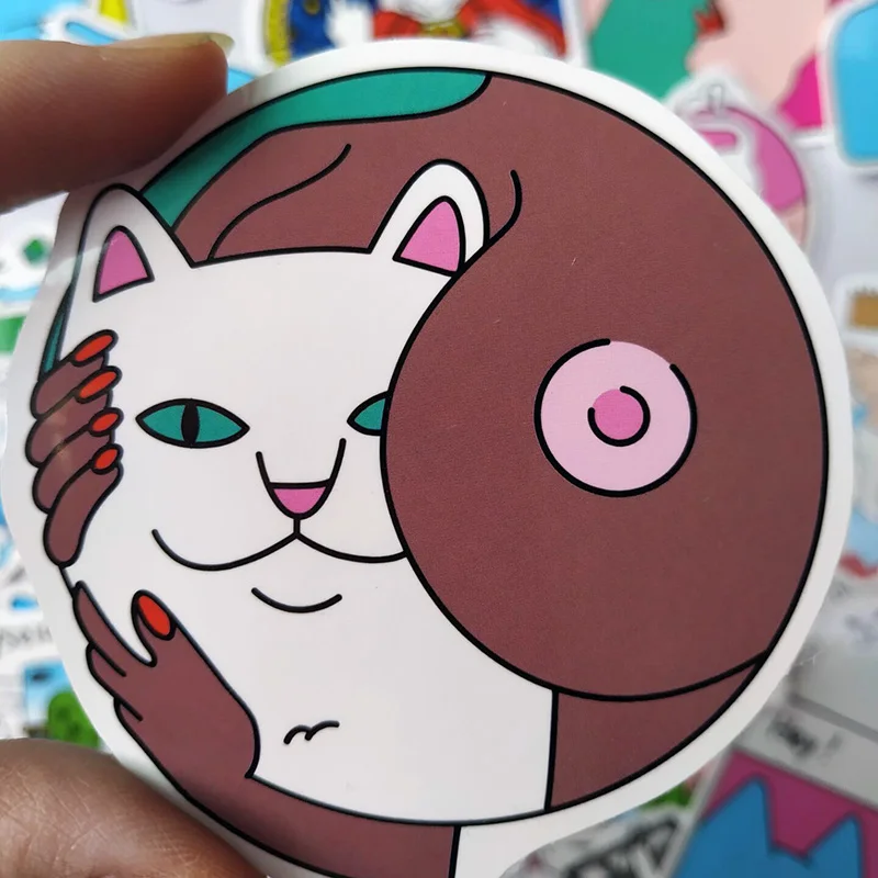 Three Ratels 50pcs Cool Pin Middle Finger Cat Graffiti Ripndipp Waterproof Sticker For Fridge Travel Suitcase Bike Sliding Plate
Three Ratels 50pcs Cool Pin Middle Finger Cat Graffiti Ripndipp Waterproof Sticker For Fridge Travel Suitcase Bike Sliding Plate