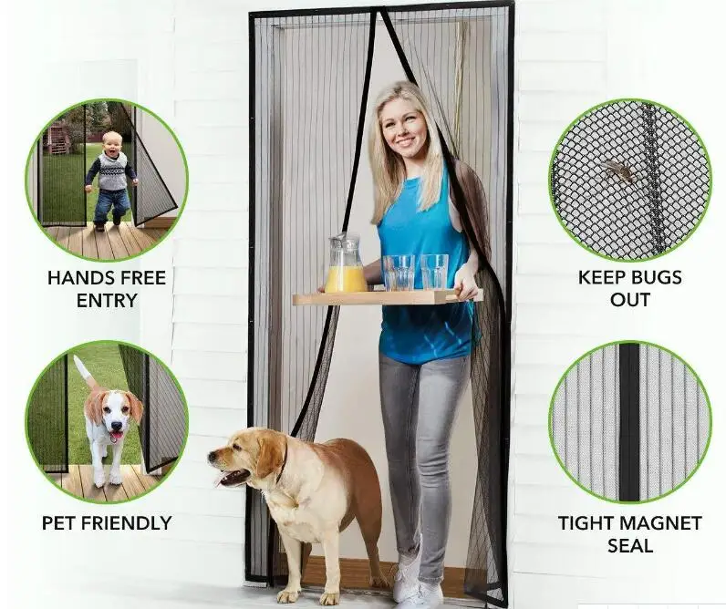 Mosquito Net Curtain Magnets Door Mesh Insect Sandfly Netting with Magnets on The Door Mesh Screen Hand Free Mosquito Repeller
Mosquito Net Curtain Magnets Door Mesh Insect Sandfly Netting with Magnets on The Door Mesh Screen Hand Free Mosquito Repeller