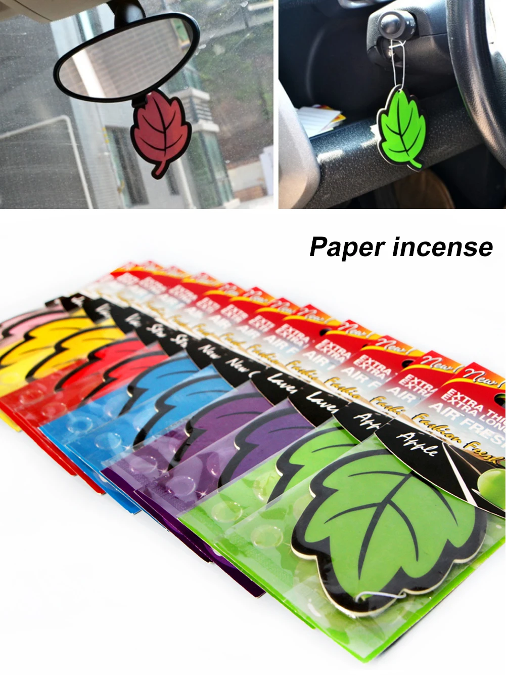 New 1pc/12pcs Paper Car Air Freshener Hanging Scented Fragrant Leaves Strawberry Apple Lavender Jasmine Car Interior Decoration
New 1pc/12pcs Paper Car Air Freshener Hanging Scented Fragrant Leaves Strawberry Apple Lavender Jasmine Car Interior Decoration