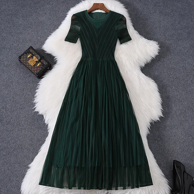 Товар в наличии, лето 2020, новое модное женское Сетчатое платье А-силуэта с коротким рукавом, Однотонная юбка в складку, элегантное плиссиров...
Товар в наличии, лето 2020, новое модное женское Сетчатое платье А-силуэта с коротким рукавом, Однотонная юбка в складку, элегантное плиссиров...