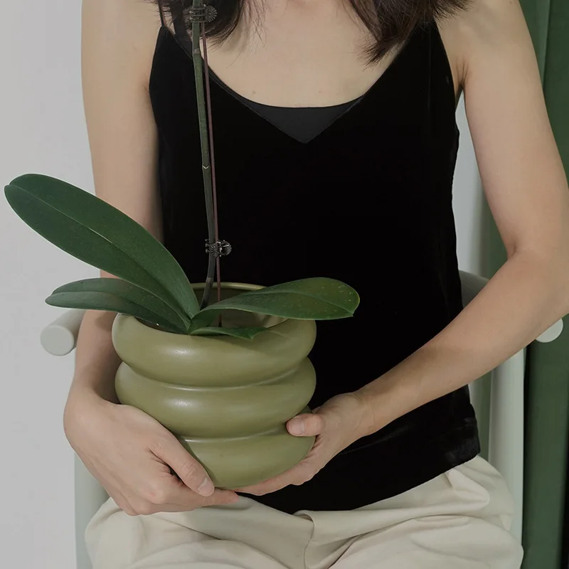 Керамическая ваза круглой формы в нордическом стиле простой креативный