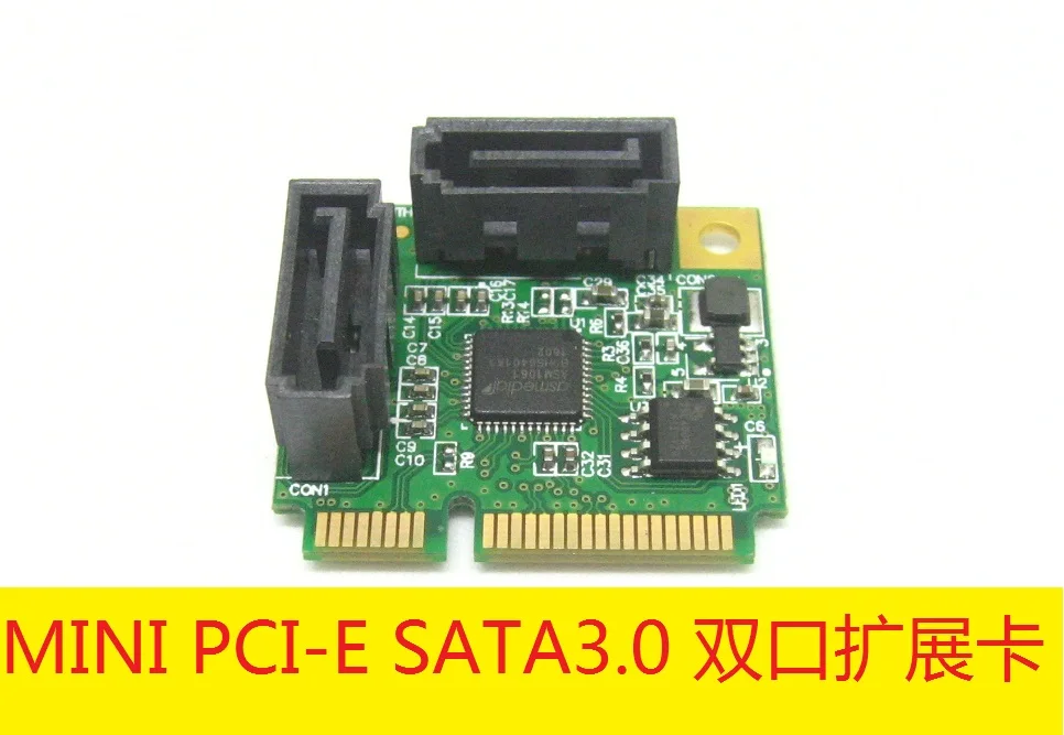 Плата расширения Mini PCI-E на SATA3 плата для жесткого диска PCIE 2 порта - купить по