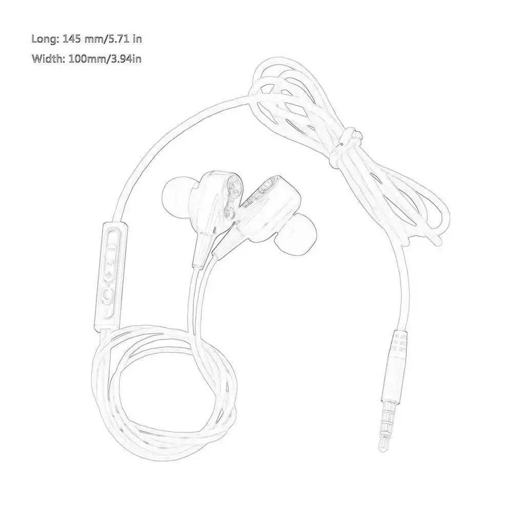 3.5mm Wired In-ear Earphone With Microphone And Subwoofer Noise Isolation Sport Headset For Universal Mobile Phones
3.5mm Wired In-ear Earphone With Microphone And Subwoofer Noise Isolation Sport Headset For Universal Mobile Phones