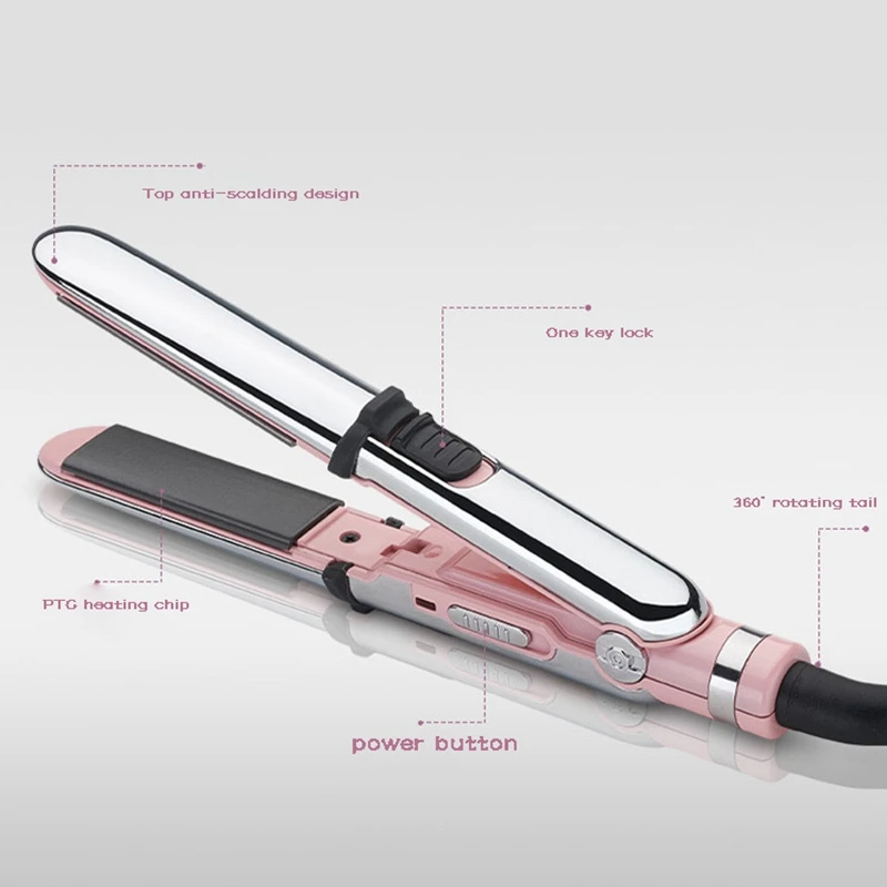Mini Hair Iron 2IN1 Pro Titanium Hair Straightener PTC Fast Heating Iron Hair Curler
Mini Hair Iron 2IN1 Pro Titanium Hair Straightener PTC Fast Heating Iron Hair Curler