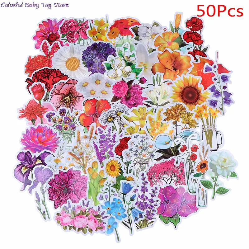 50Pcs/set Beautiful Colorful Flowers Blooms Memo Stickers For Laptop Car Skateboard Helmet Suitcase Stationery Gift For Kids
50Pcs/set Beautiful Colorful Flowers Blooms Memo Stickers For Laptop Car Skateboard Helmet Suitcase Stationery Gift For Kids