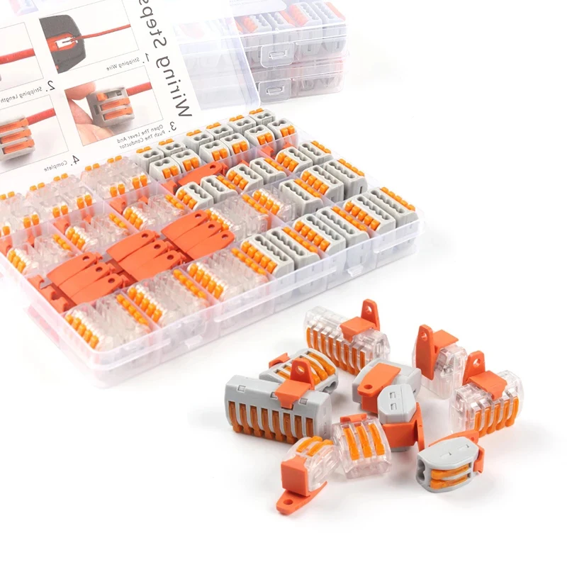 Boxed Wire Connector With Fixed Accessories 2/3/4/5 Pin Conductor Universal Compact Push-in Wiring Connectors Terminal Block
Boxed Wire Connector With Fixed Accessories 2/3/4/5 Pin Conductor Universal Compact Push-in Wiring Connectors Terminal Block