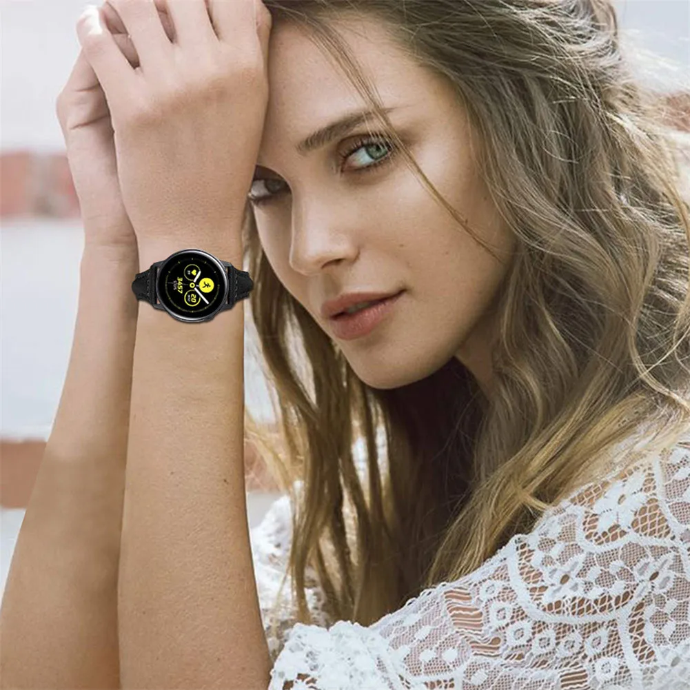 22 mm Leather Watchband for Samsung Galaxy Watch Active Gear Sport Fashionable Wirst Band Accessories for Garmin Vivomove HR
22 mm Leather Watchband for Samsung Galaxy Watch Active Gear Sport Fashionable Wirst Band Accessories for Garmin Vivomove HR
