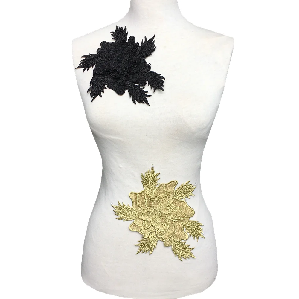 6pc Sew On 3d Gold Embroidery Flower Patch Baroque Embroidered Applique Patches For Clothing Parches Bordados AC0941
6pc Sew On 3d Gold Embroidery Flower Patch Baroque Embroidered Applique Patches For Clothing Parches Bordados AC0941
