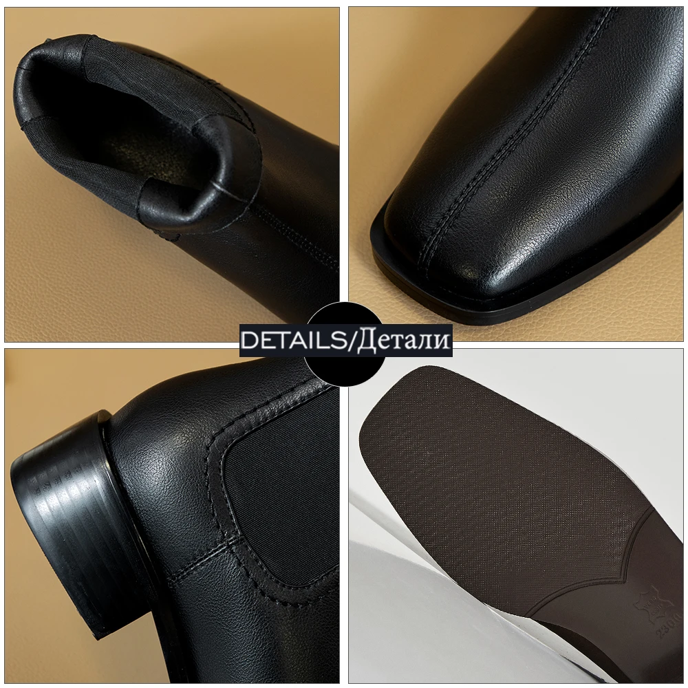 WETKISS Chelsea Boot Women Slip On Ankle Booties Chunky Heel Square Toe Shoes Ladies Casual Leather Skid Proof Shoes Woman 2021
WETKISS Chelsea Boot Women Slip On Ankle Booties Chunky Heel Square Toe Shoes Ladies Casual Leather Skid Proof Shoes Woman 2021
