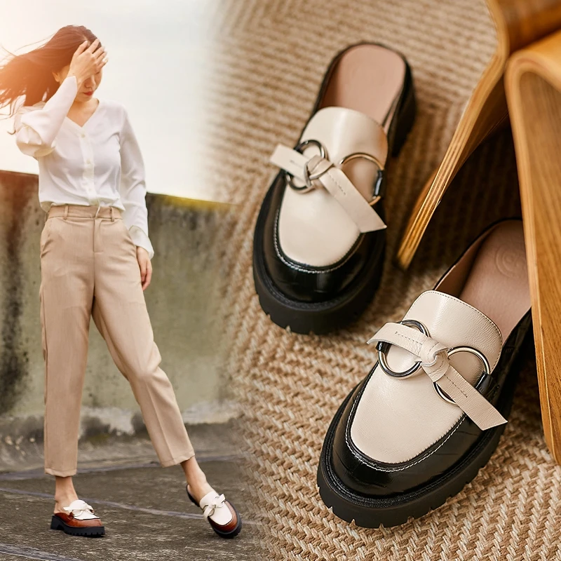 2021 New Retro Genuine Leather Shoes Women Square Heels Round Toe Ladies Casual Shoes Summer Comfortable Mules Slippers Sandles
2021 New Retro Genuine Leather Shoes Women Square Heels Round Toe Ladies Casual Shoes Summer Comfortable Mules Slippers Sandles