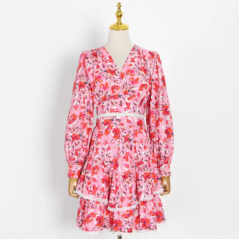 2021 New Summer Dress Floral V-neck Cake Dress Vintage Women's Clothing French High Waist Slimming A- line Skirt
2021 New Summer Dress Floral V-neck Cake Dress Vintage Women's Clothing French High Waist Slimming A- line Skirt