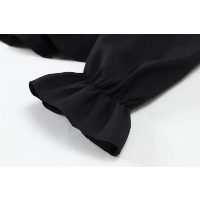 Women's Black Blouses Tops 2021 Summer Stand Collar Draped Retro Lantern Long Sleeve Fashion Shirts Female Loose Korean Blusas
Women's Black Blouses Tops 2021 Summer Stand Collar Draped Retro Lantern Long Sleeve Fashion Shirts Female Loose Korean Blusas