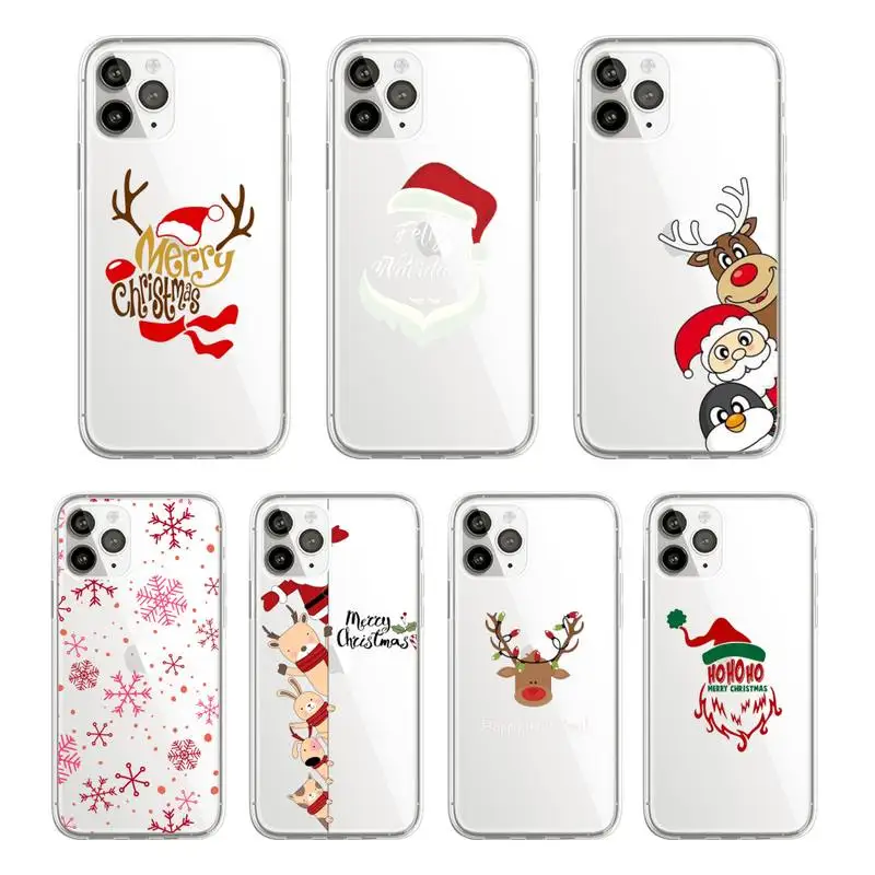 Merry Christmas Santa Claus elk Phone Case Transparent soft For iphone 12 11 13 7 8 6 s plus x xs xr pro max mini
Merry Christmas Santa Claus elk Phone Case Transparent soft For iphone 12 11 13 7 8 6 s plus x xs xr pro max mini