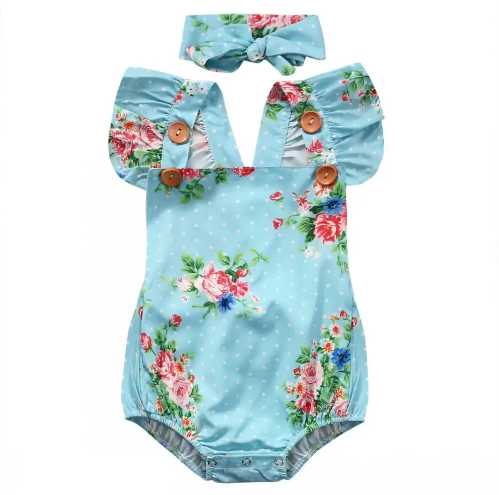 Infant Newborn Kids Baby Ruffle Romper Bodysuit Floral Sunsuit Headband Clothes Jumpsuit Summer Outfits Set 0-24M 
Infant Newborn Kids Baby Ruffle Romper Bodysuit Floral Sunsuit Headband Clothes Jumpsuit Summer Outfits Set 0-24M